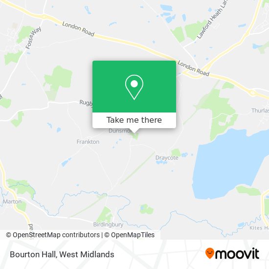 Bourton Hall map