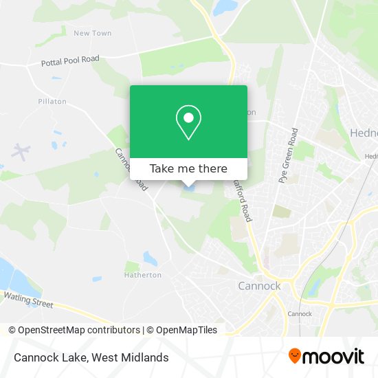 How to get to Cannock Lake in Huntington And Hatherton by Bus or