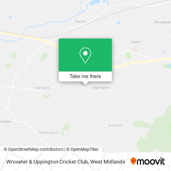 Wroxeter & Uppington Cricket Club map