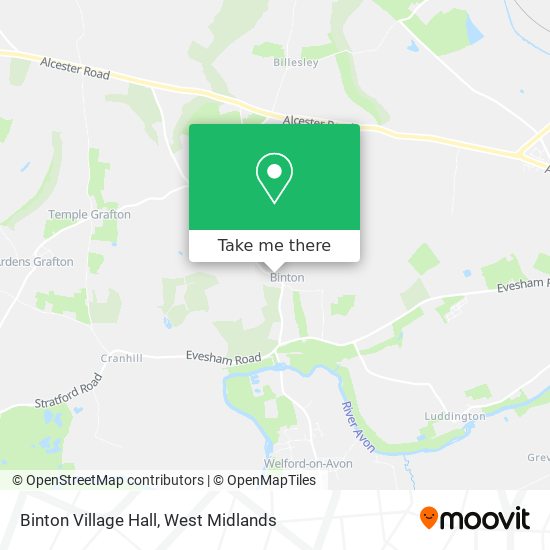 Binton Village Hall map