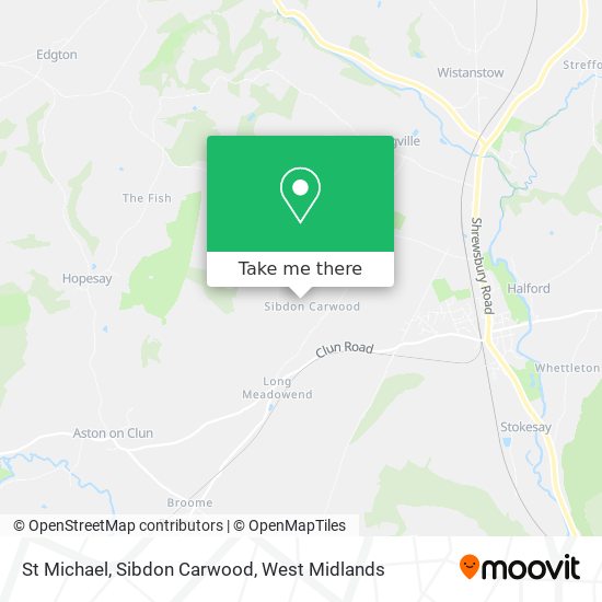 St Michael, Sibdon Carwood map