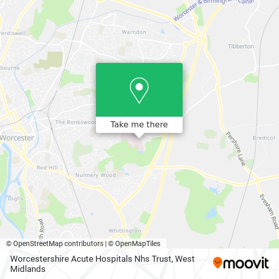 Worcestershire Acute Hospitals Nhs Trust map