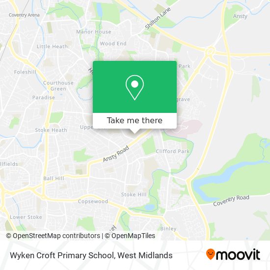 Wyken Croft Primary School map