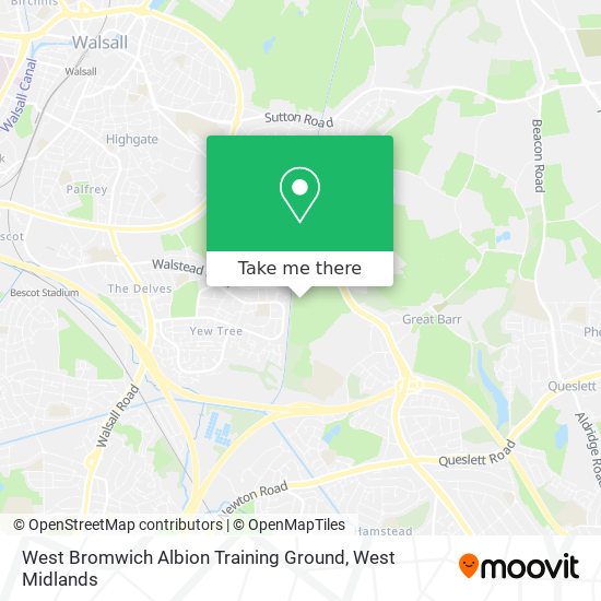 West Bromwich Albion Training Ground map
