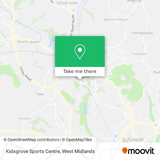 Kidsgrove Sports Centre map