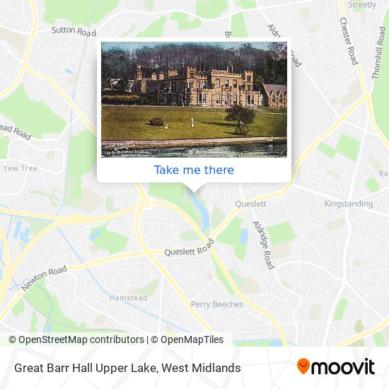 Great Barr Hall Upper Lake map