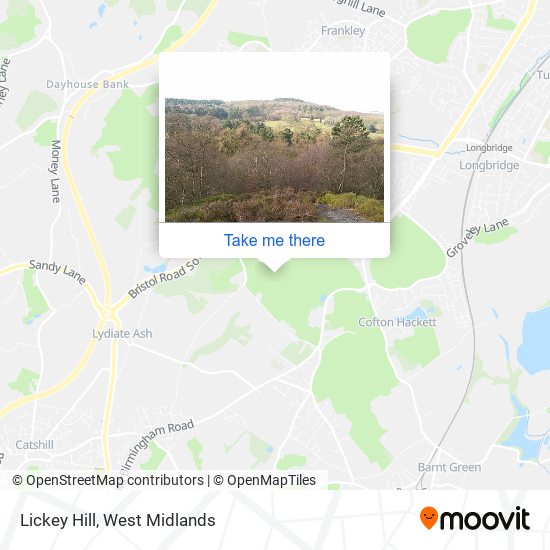 Lickey Hill map