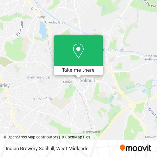 Indian Brewery Solihull map