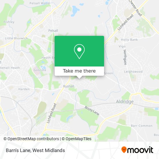 Barn's Lane map