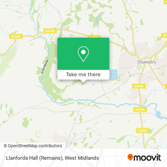 Llanforda Hall (Remains) map