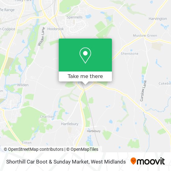 Shorthill Car Boot & Sunday Market map