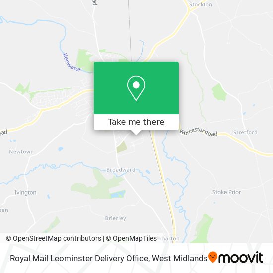 Royal Mail Leominster Delivery Office map