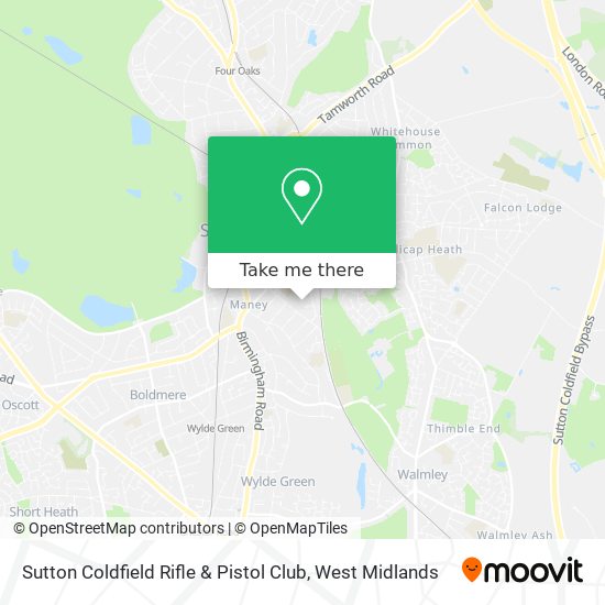 Sutton Coldfield Rifle & Pistol Club map