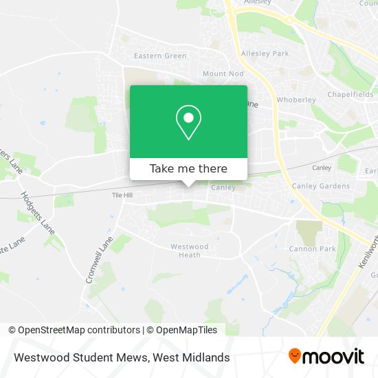 Westwood Student Mews map