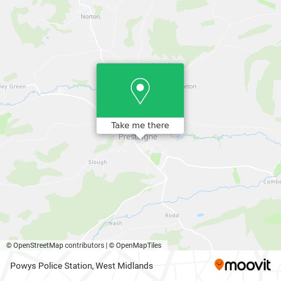 Powys Police Station map