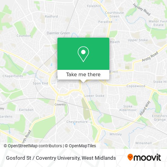Gosford St / Coventry University map