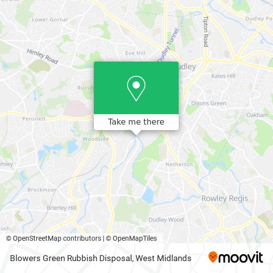 Blowers Green Rubbish Disposal map