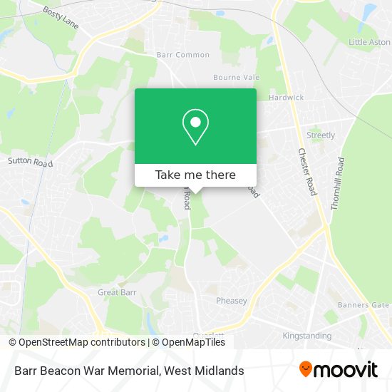 Barr Beacon War Memorial map