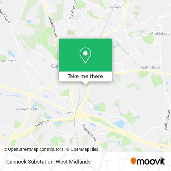 Cannock Substation map