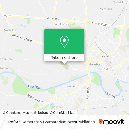 Hereford Cemetery & Crematorium map