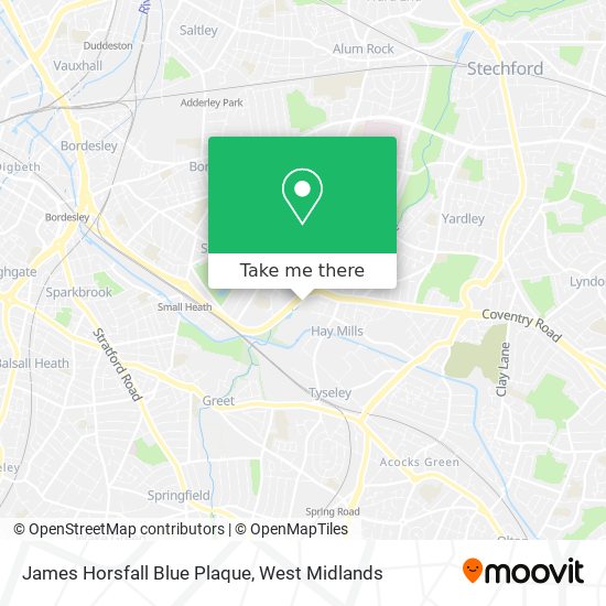 James Horsfall Blue Plaque map