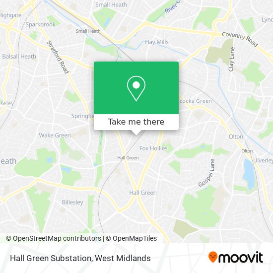 Hall Green Substation map