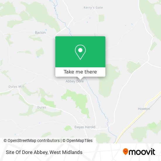 Site Of Dore Abbey map