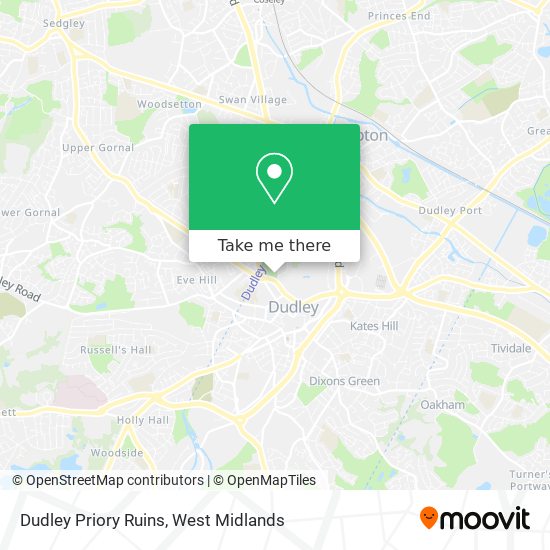 Dudley Priory Ruins map