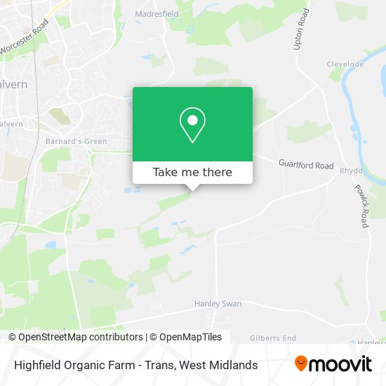 Highfield Organic Farm - Trans map
