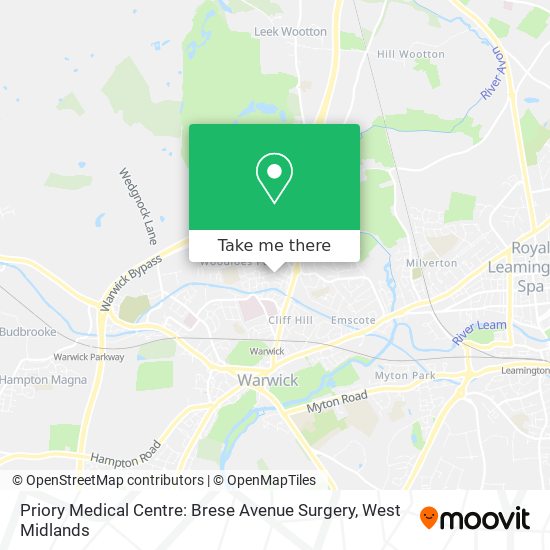 Priory Medical Centre: Brese Avenue Surgery map