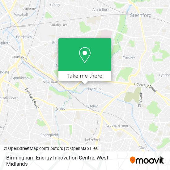 Birmingham Energy Innovation Centre map