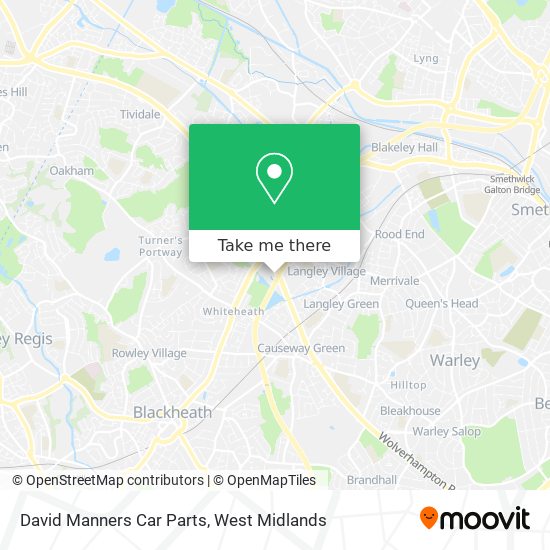 David Manners Car Parts map