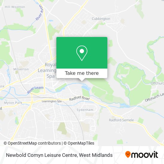 Newbold Comyn Leisure Centre map