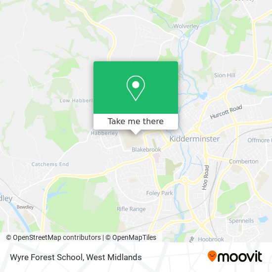 Wyre Forest School map