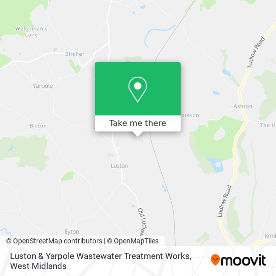 Luston & Yarpole Wastewater Treatment Works map
