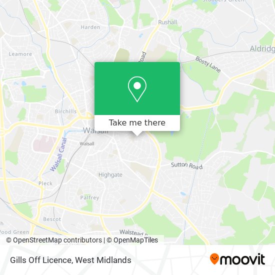 Gills Off Licence map