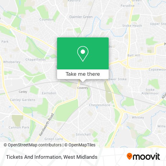 Tickets And Information map