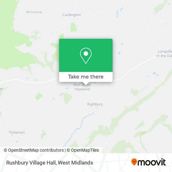 Rushbury Village Hall map