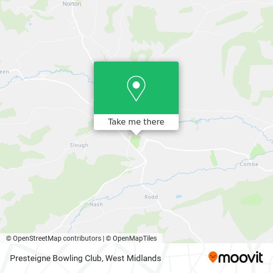 Presteigne Bowling Club map