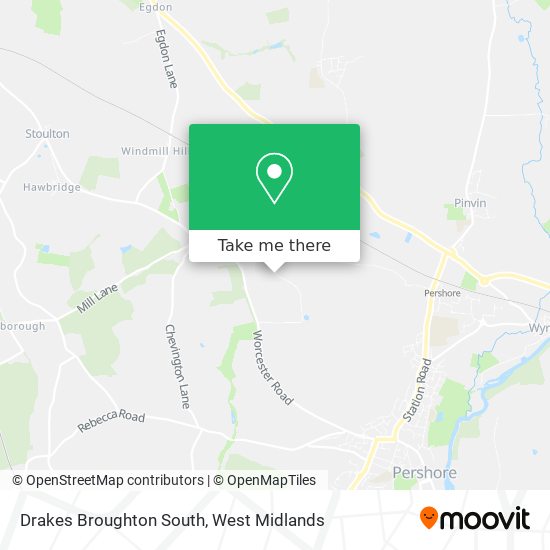 Drakes Broughton South map