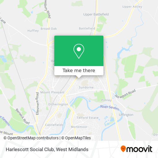 Harlescott Social Club map