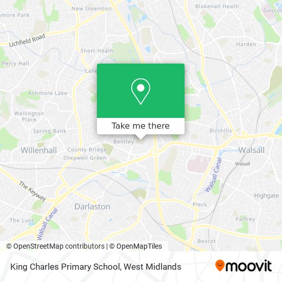 King Charles Primary School map