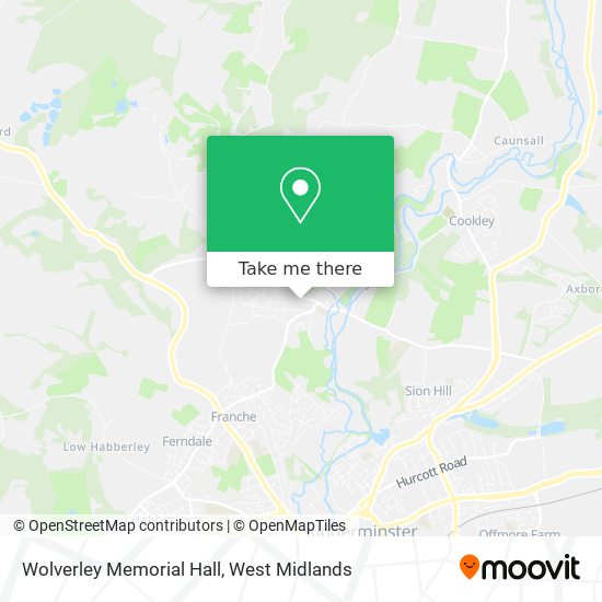 Wolverley Memorial Hall map