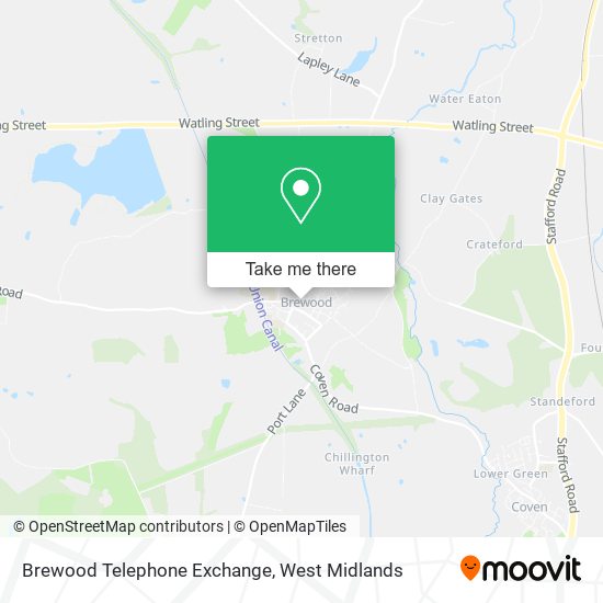 Brewood Telephone Exchange map