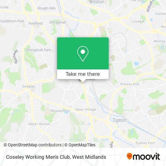 Coseley Working Men's Club map