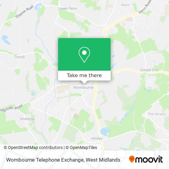 Wombourne Telephone Exchange map