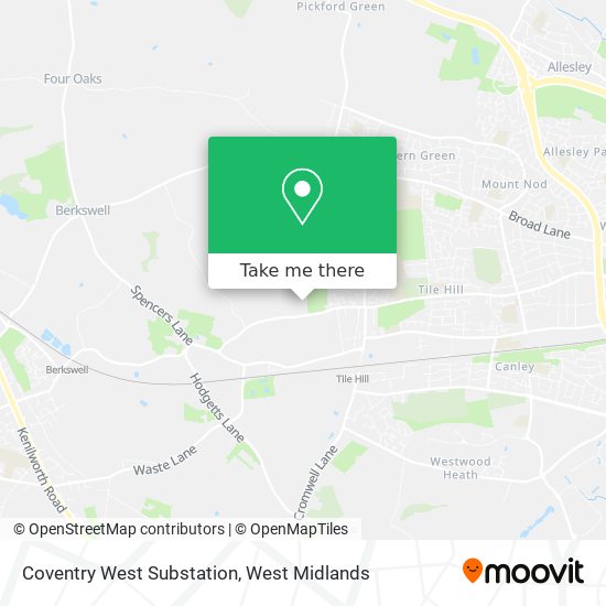 Coventry West Substation map