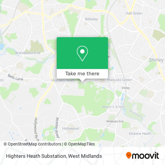 Highters Heath Substation map