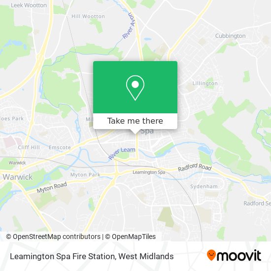 Leamington Spa Fire Station map