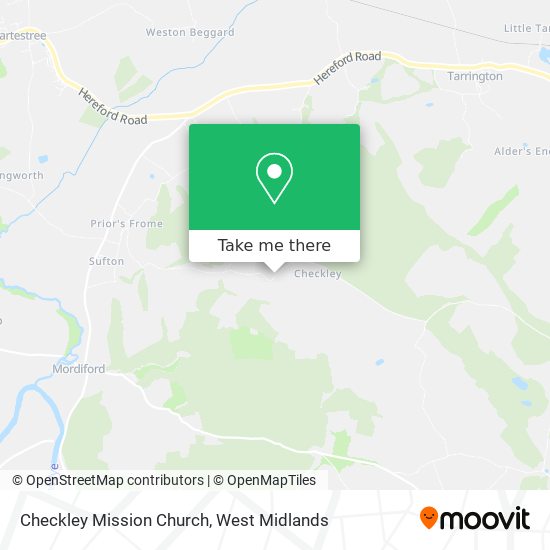 Checkley Mission Church map